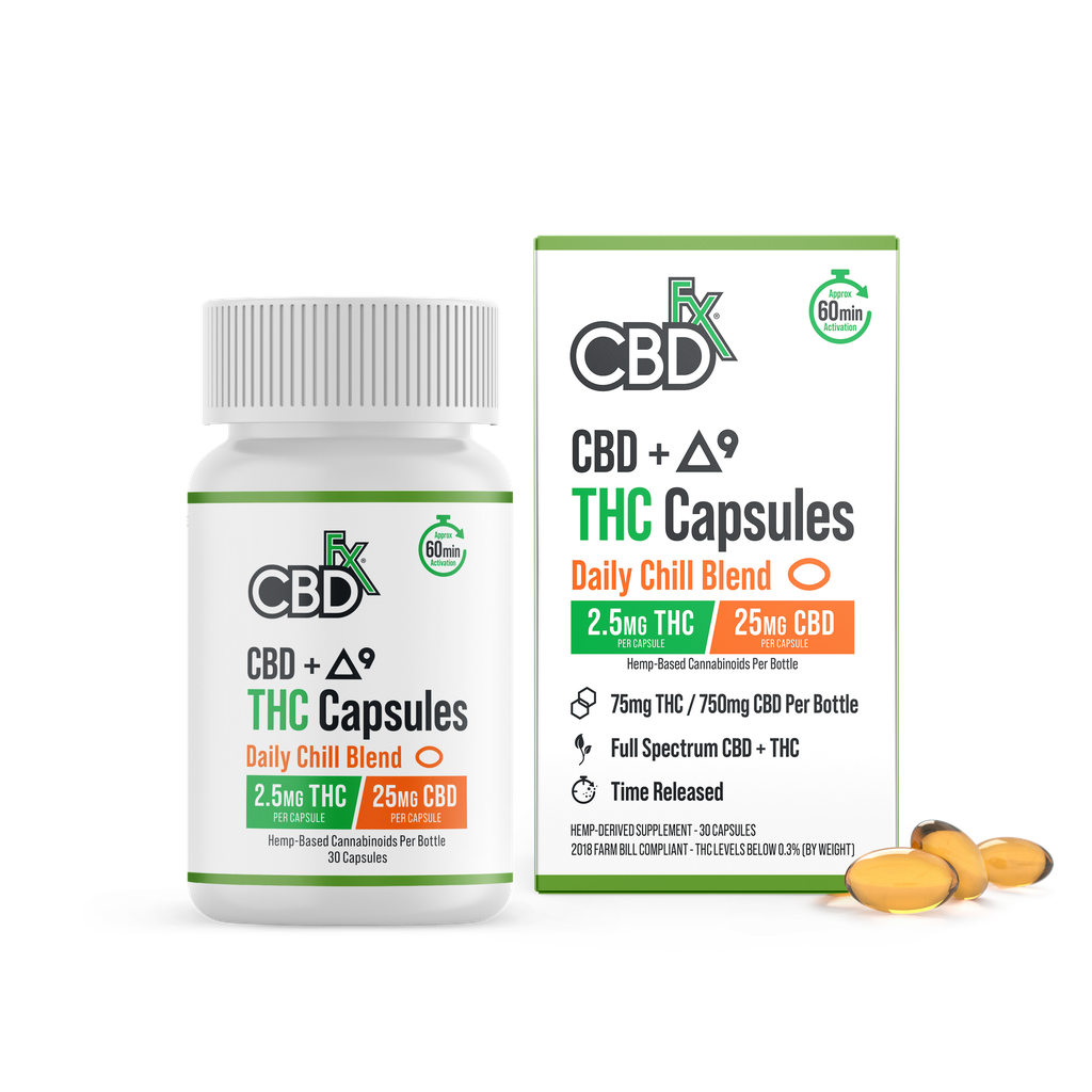 CBDfx Capsules D9/THC 750mg 30ct