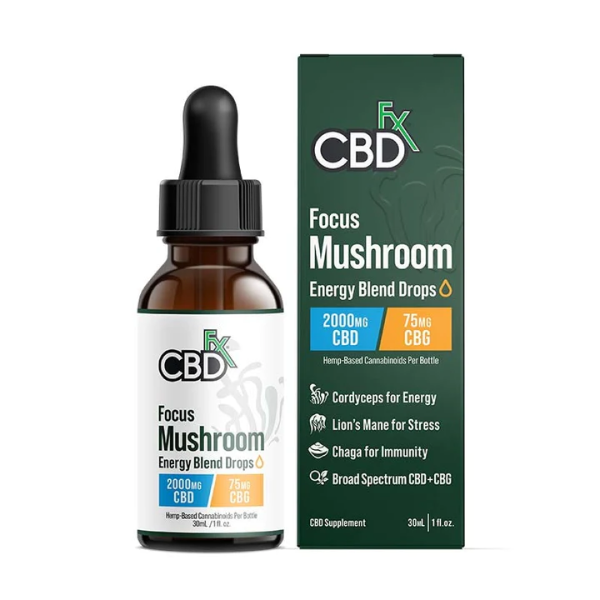 CBDfx Focus Mushrooms Tincture 30ml 2000mg