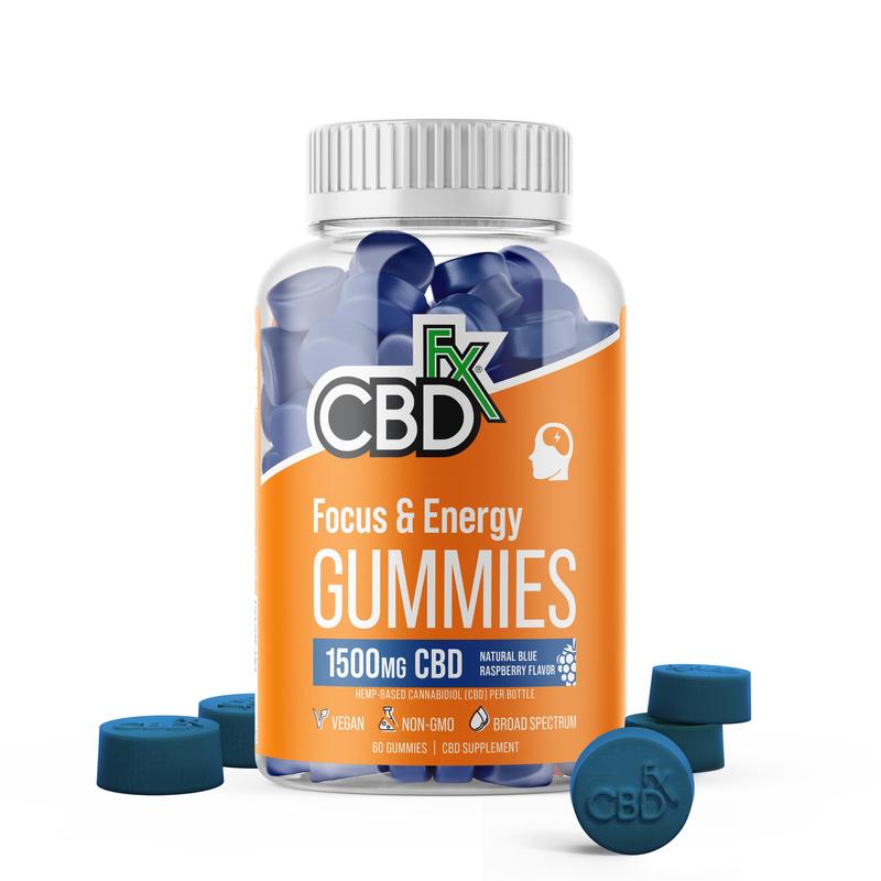 CBDfx Gummies Focus Blue Raspberry 60ct 1500mg