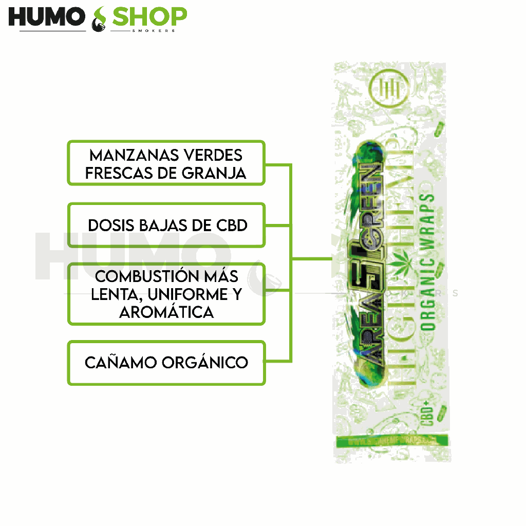 High Hemp Wraps Area 51 Green