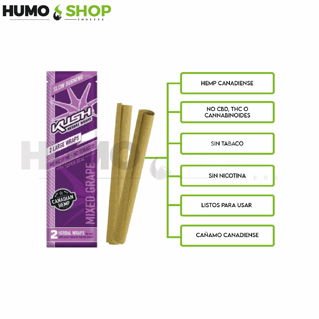 Kush Hemp Wraps X2 Mixed Grape