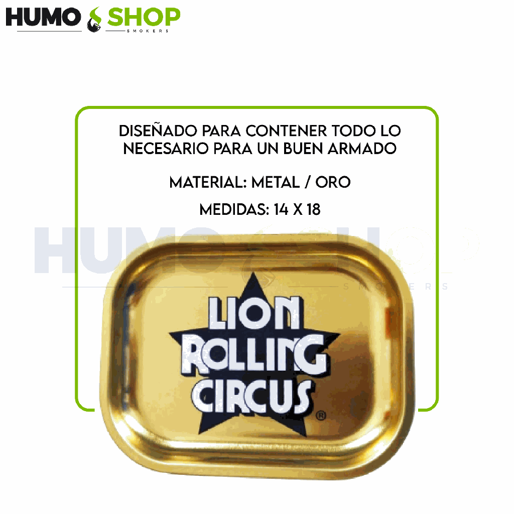 Lion Rolling Circus Charola Dorada