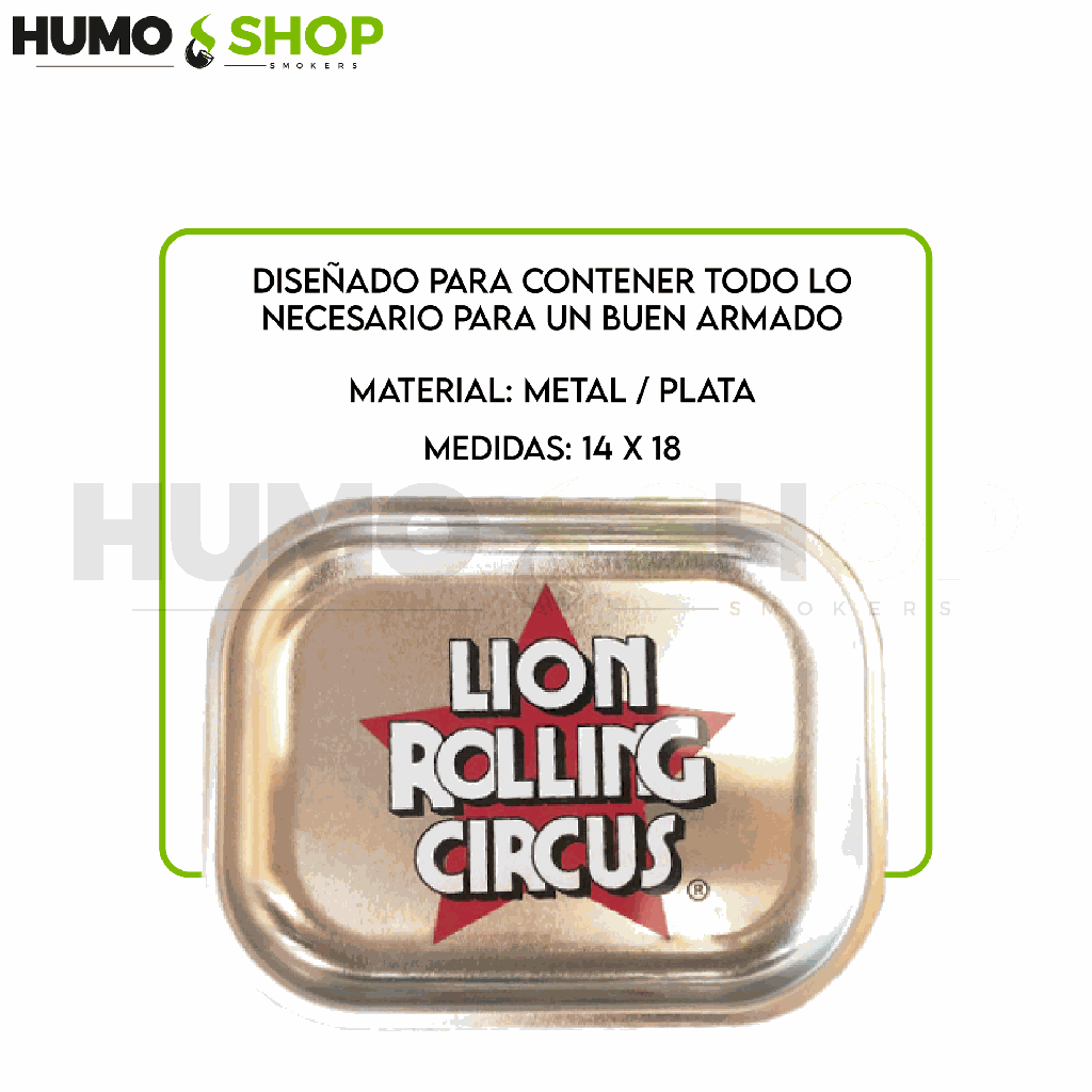 Lion Rolling Circus Charola Plateada