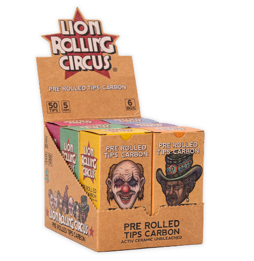 Lion Rolling Circus Filtros Pre-Rolados (Carbono)