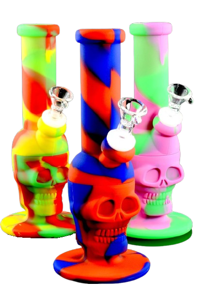 SPS Medium Silicone Skull Water Pipe*