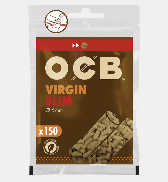 OCB Filtro Algodón Slim Virgin (150ct)