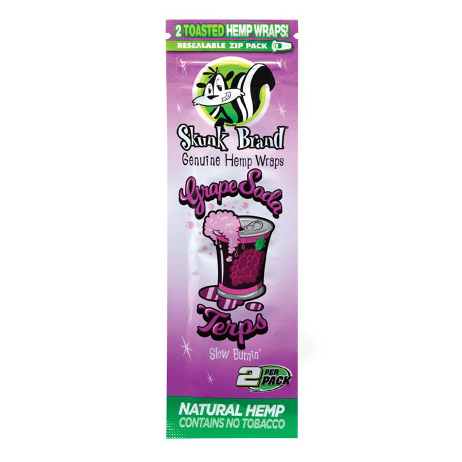 Skunk Terps. X2 Hemp Wraps Grape Soda