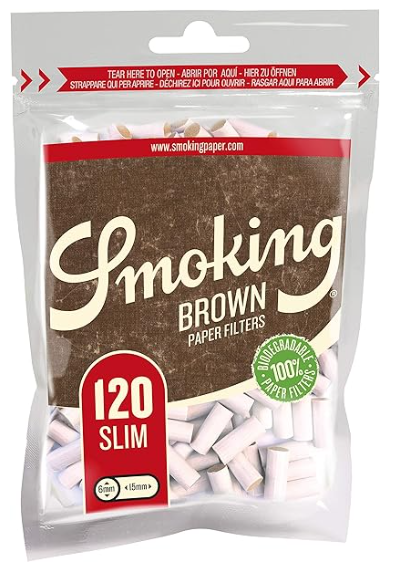 Smoking Filtro Algodón Brown (120ct)