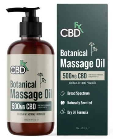 CBDfx Botanical Massage Oil 200ml 500mg