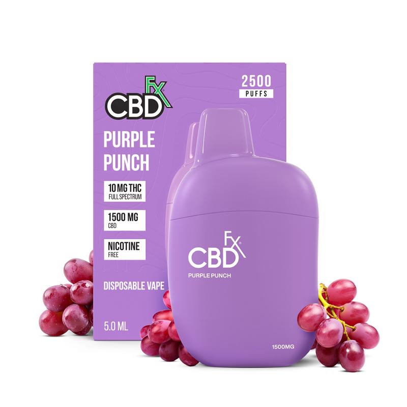 CBDfx Vape Pen Purple Punch 1500mg CBD + Delta 9