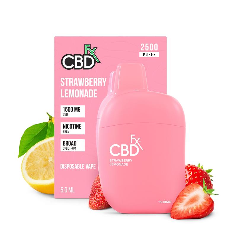 CBDfx Vape Pen Strawberry Lemonade 1500mg CBD