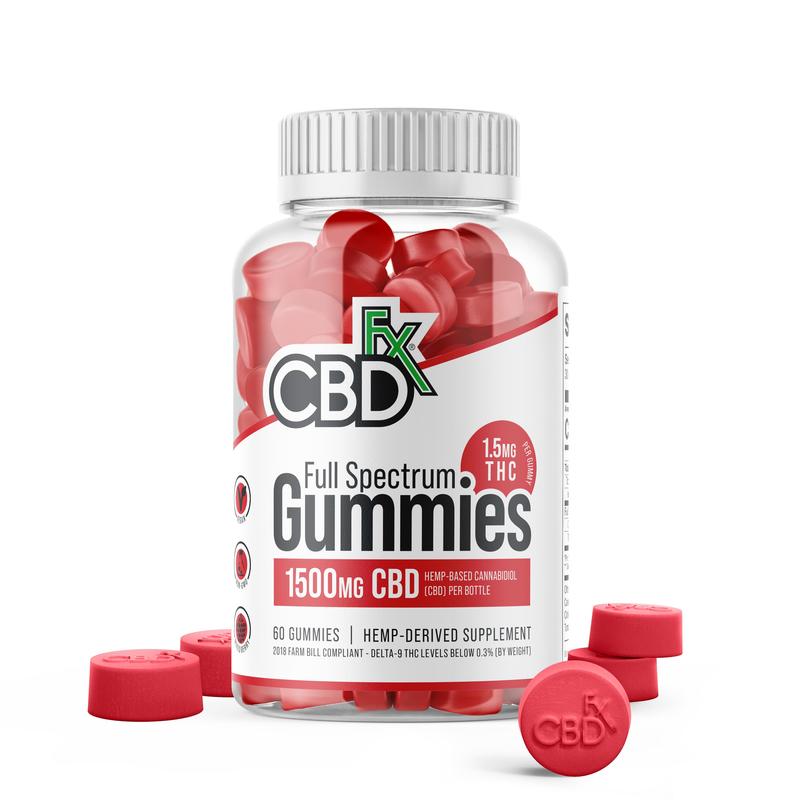 CBDfx Gummies Mixed Berries Full Espectrum 60ct 1500mg