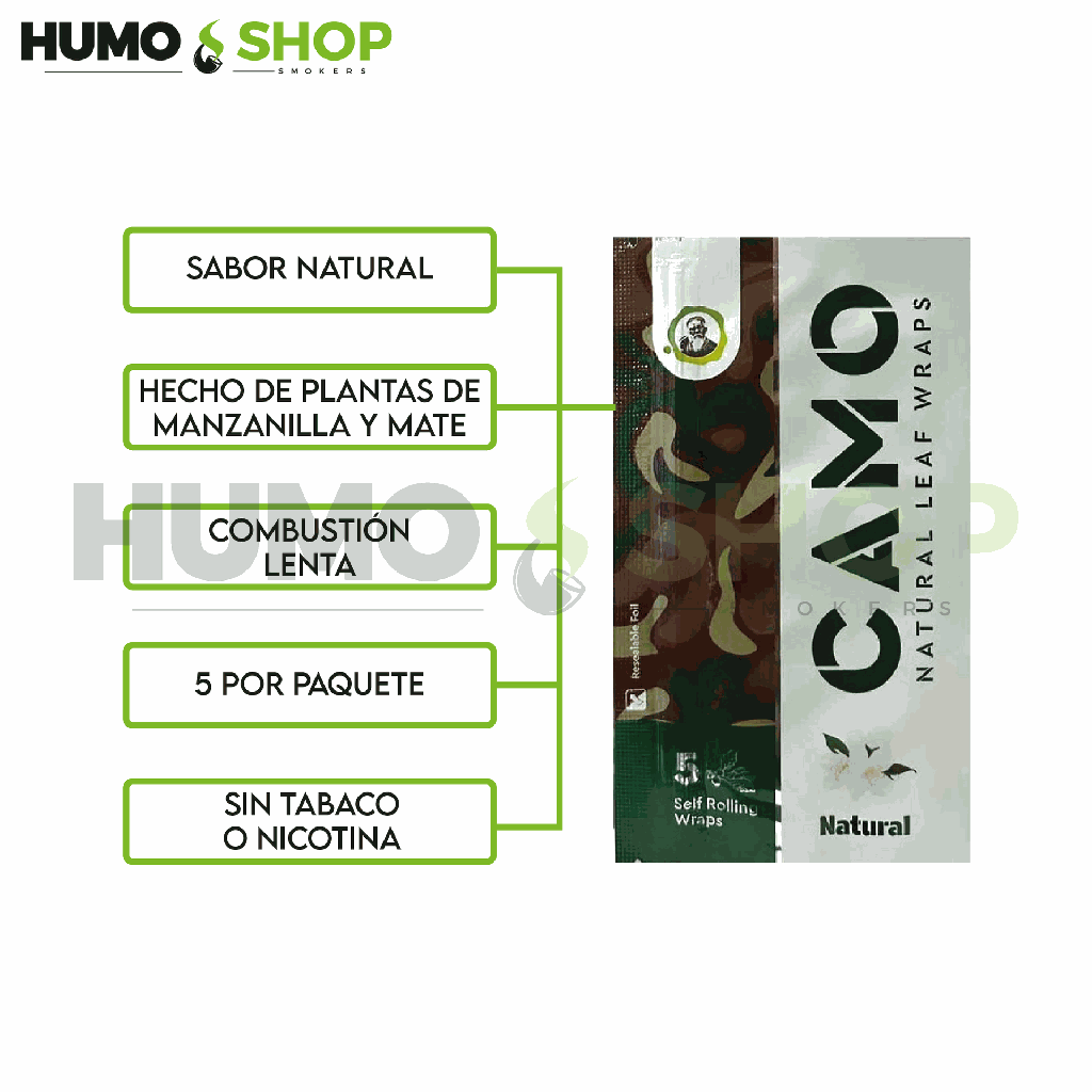 CAMO Wraps Natural (5pk)