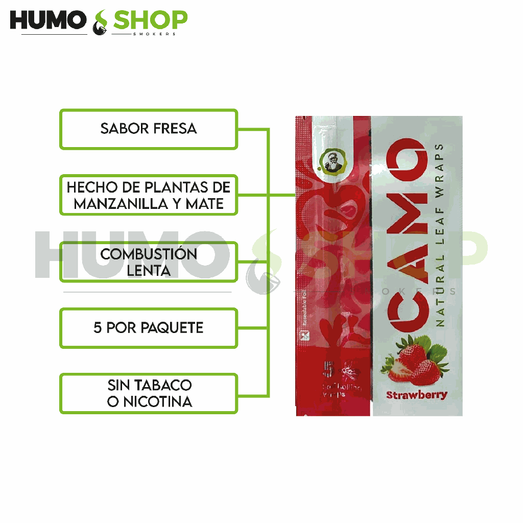 CAMO Wraps Strawberry (5pk)