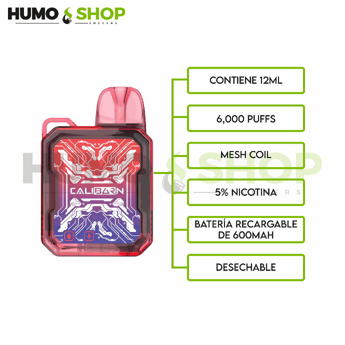 Uwell Caliburn Bar Watermelon Ice 6000 (5%)